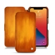 Apple iPhone 13 Pro leather case - Orange Patine