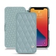 Housse cuir Apple iPhone 13 Pro - Bleu ciel - Couture ( Nappa - Pantone 277C ) 