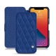 Apple iPhone 13 Pro leather case - Bleu océan - Couture ( Nappa - Pantone 293C ) 