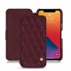 レザーケース Apple iPhone 13 Pro - Lie de vin - Couture ( Pantone 5115C ) 