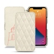 レザーケース Apple iPhone 13 Pro - Blanc escumo - Couture