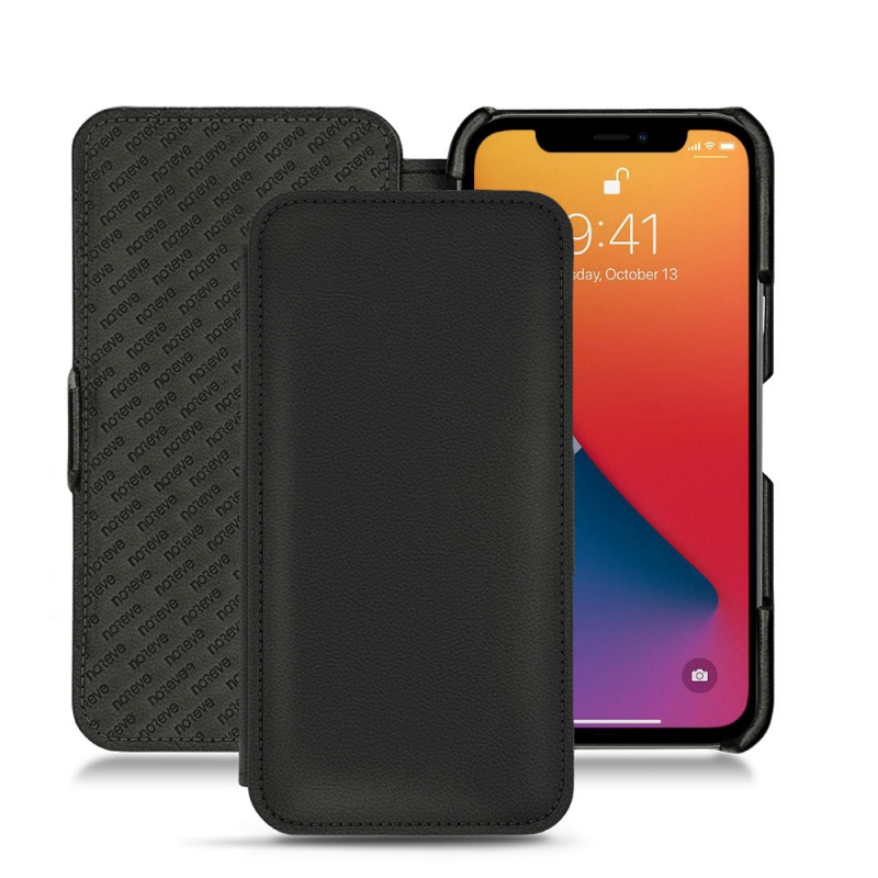 レザーケース Apple iPhone 13 Pro - Noir PU