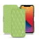 Housse cuir Apple iPhone 13 Pro Max - Vert olive - Couture ( Nappa - Pantone 578U ) 