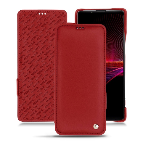 ソニーXperia 1 III用のスタイリッシュでエレガントなカバーRouge ( Nappa - Pantone #d50032 ) 