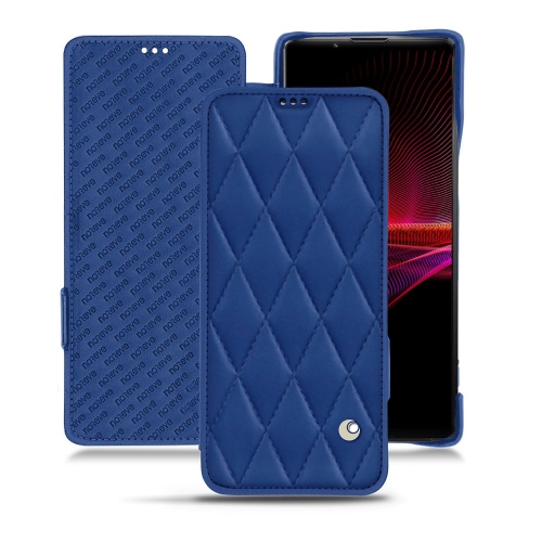 Funda elegante y con estilo para el Sony Xperia 1 IIIBleu océan - Couture ( Nappa - Pantone #15458a) 