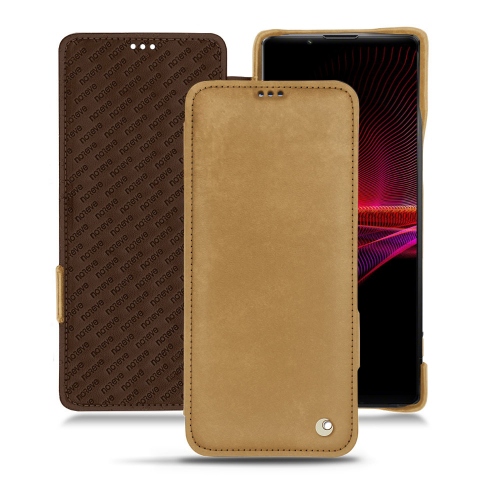 Housse chic et élégante pour Sony Xperia 1 IIISable vintage ( Pantone #9b7340 ) 