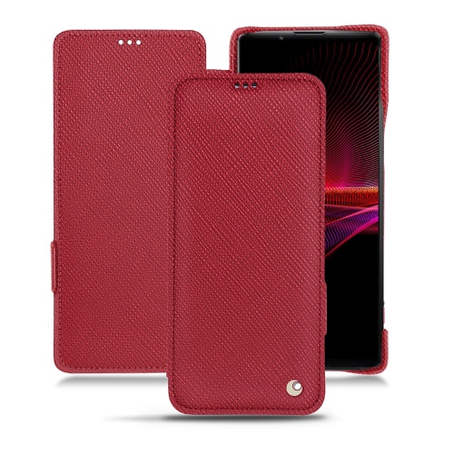 Elegante e elegante capa para Sony Xperia 1 IIIRouge passion ( Pantone #a6192e ) 