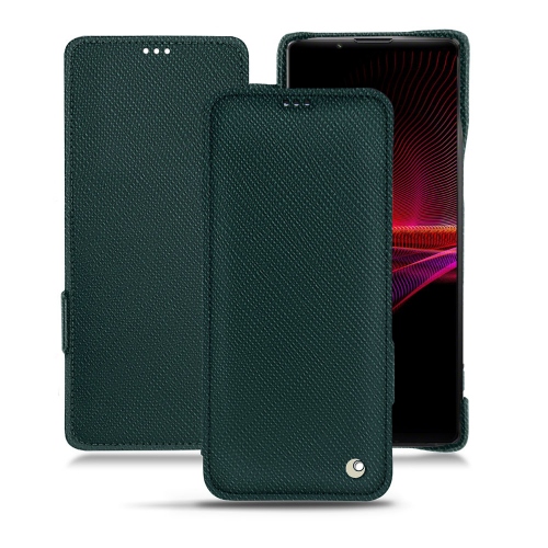 Cover elegante e alla moda per Sony Xperia 1 IIIVert séduisant ( Pantone #1d3c34 ) 
