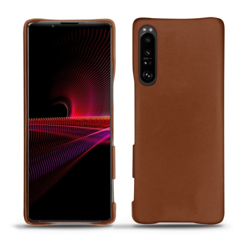 Gusci posteriori in pelle per Sony Xperia 1 IIIMarron ( Nappa - Pantone #8B4720 ) 