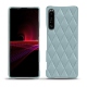 硬质真皮保护套 Sony Xperia 1 III - Bleu ciel - Couture ( Nappa - Pantone 277C ) 