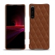 Lederschutzhülle Sony Xperia 1 III - Marron - Couture ( Nappa - Pantone 1615C ) 