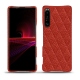 硬质真皮保护套 Sony Xperia 1 III - Papaye - Couture ( Pantone 180C ) 