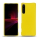 Sony Xperia 1 III leather cover - Jaune fluo