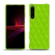 Funda de piel Sony Xperia 1 III - Vert fluo - Couture