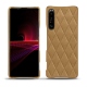 Coque cuir Sony Xperia 1 III - Sable vintage - Couture