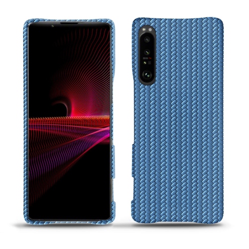 Lederrückseitenschalen für Sony Xperia 1 IIIAbaca ishia ( Pantone #395775 ) 