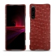 Custodia in pelle Sony Xperia 1 III - Autruche ciliegia