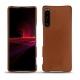 硬质真皮保护套 Sony Xperia 1 III - Marron Veggie