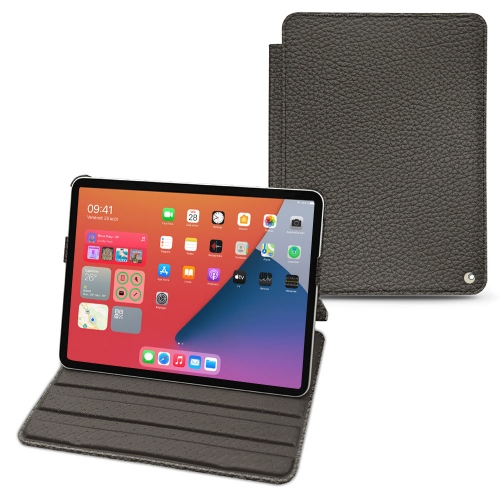 Elegantes fundas de piel para el iPad mini 6 de AppleAnthracite ( Pantone #41403c ) 