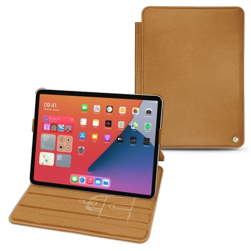 Apple iPad mini 6用のスタイリッシュなレザーケースCastan esparciate ( Pantone #824F2A )