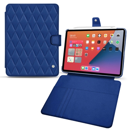 Capas de couro para Apple iPad mini 6Bleu océan - Couture ( Nappa - Pantone #15458a) 