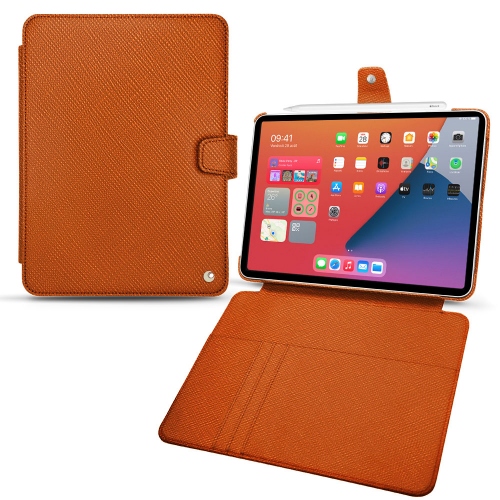 Leather covers for Apple iPad mini 6Orange vibrant ( Pantone #e36b39 ) 
