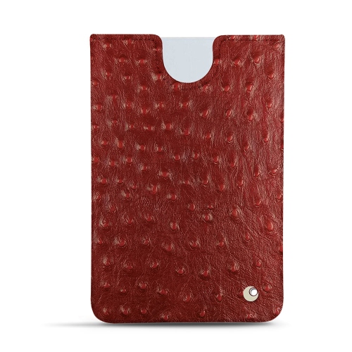 Les pochettes en cuir pour Microsoft Surface Duo 2Autruche ciliegia ( Pantone #a4343a ) 