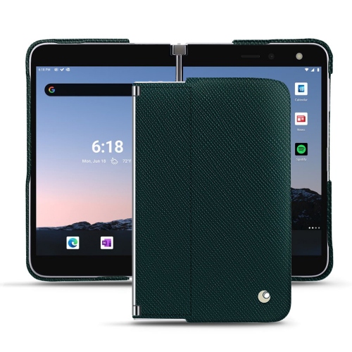 Coque luxueuse Noreve pour Microsoft Surface Duo 2Vert séduisant ( Pantone #1d3c34 ) 