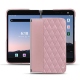Coque cuir Microsoft Surface Duo 2 - Rose - Couture ( Nappa - Pantone 2365C ) 