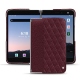 硬质真皮保护套 Microsoft Surface Duo 2 - Lie de vin - Couture ( Pantone 5115C ) 