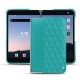 Microsoft Surface Duo 2 leather cover - Bleu fluo - Couture