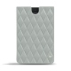 Pochette cuir Apple iPad mini 3 - Gris - Couture ( Nappa - Pantone W428C ) 