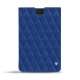 Pochette cuir Apple iPad mini 3 - Bleu océan - Couture ( Nappa - Pantone 293C ) 