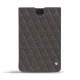 Pochette cuir Apple iPad mini 3 - Anthracite - Couture ( Pantone 424C ) 