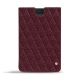 Pochette cuir Apple iPad mini 3 - Lie de vin - Couture ( Pantone 5115C ) 