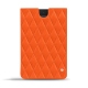 Pochette cuir Apple iPad mini 3 - Orange fluo - Couture