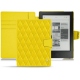 Housse cuir Kobo Aura H2O - Jaune fluo - Couture
