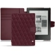 Housse cuir Kobo Aura H2O - Lie de vin - Couture ( Pantone 5115C ) 