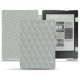 Housse cuir Kobo Aura H2O - Gris - Couture ( Nappa - Pantone W428C ) 