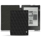 Lederschutzhülle Kobo Aura H2O - Ebène - Couture ( Sleek P C12 - Black ) 