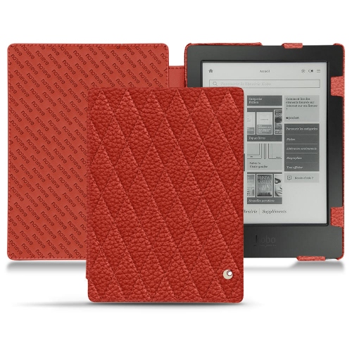 Capa em pele Kobo Aura H2OPapaye - Couture ( Pantone #b54317 ) 