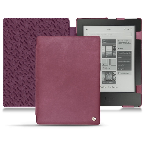 Custodia in pelle Kobo Aura H2OPrune vintage ( Pantone #612434 ) 