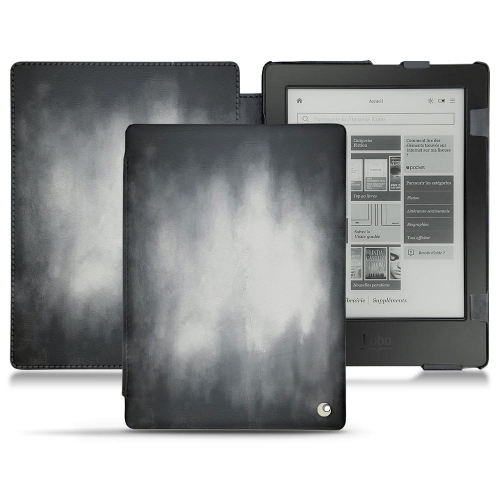 Housse cuir Kobo Aura H2OGris Patine