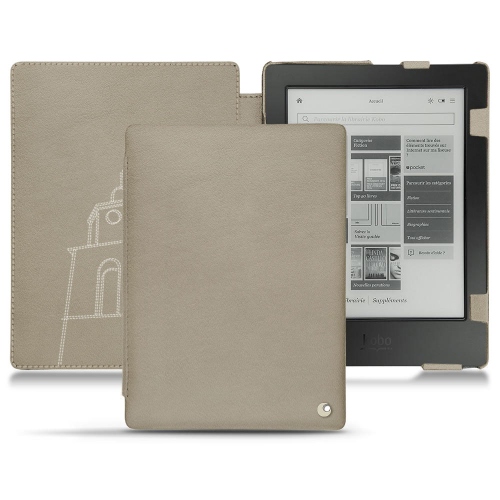 Capa em pele Kobo Aura H2ODarboun sabla ( Pantone #BCB1A1 )