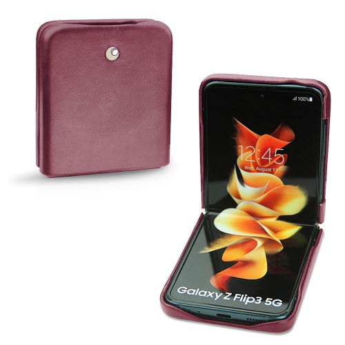 Coque luxueuse pour Samsung Galaxy Z Flip3Prune vintage ( Pantone #612434 ) 