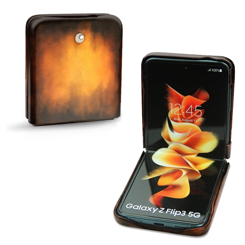Coque luxueuse pour Samsung Galaxy Z Flip3Fauve Patine