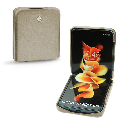 Coque luxueuse pour Samsung Galaxy Z Flip3Darboun sabla ( Pantone #BCB1A1 )