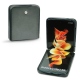 Samsung Galaxy Z Flip3 leather cover - Blu marino