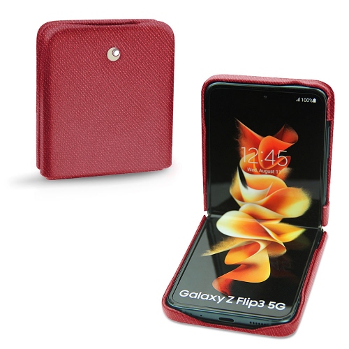 Coque luxueuse pour Samsung Galaxy Z Flip3Rouge passion ( Pantone #a6192e ) 