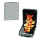 Coque cuir Samsung Galaxy Z Flip3 - Gris - Couture ( Nappa - Pantone W428C ) 